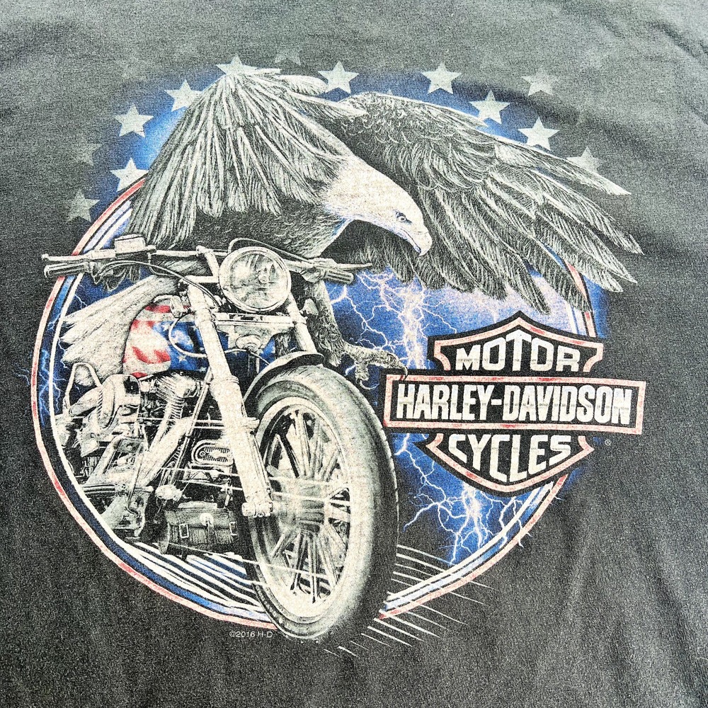 Harley Davidson Custer South Dakota Black Hills Graphic Print Shirt Size XL USA‎